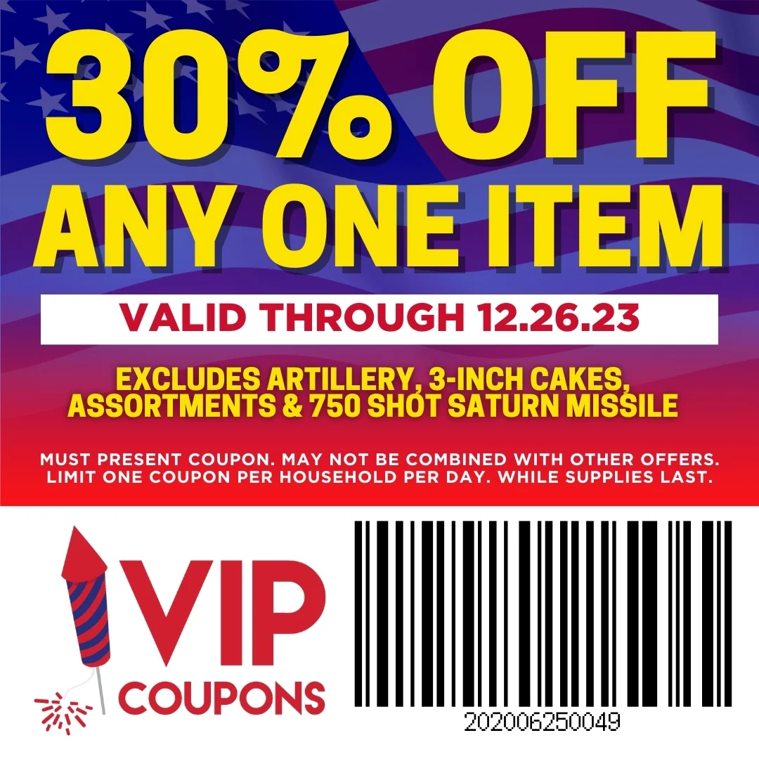 30% Off Any One Item – Today Only Dec 26
