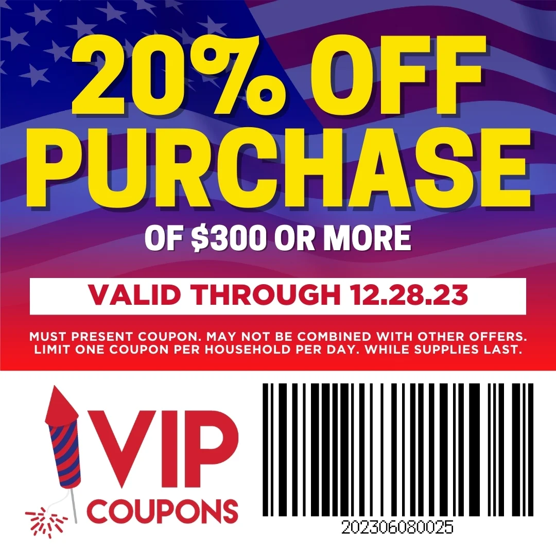 20% Off Purchases of $300+ Today Only