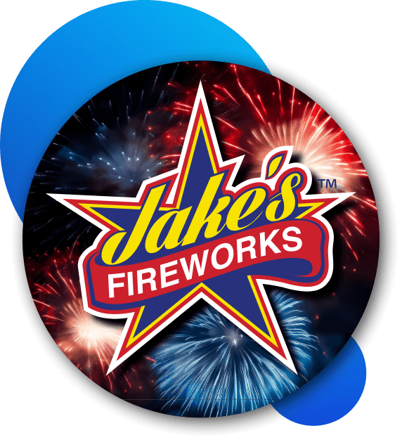 VIP Rewards logo - the Jake's Fireworks logo as a round badge